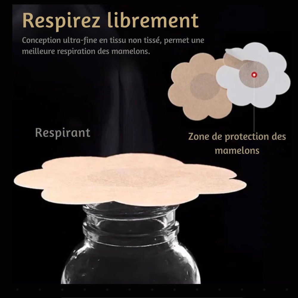 100枚入り薄型通気性ニップルカバー - 100個