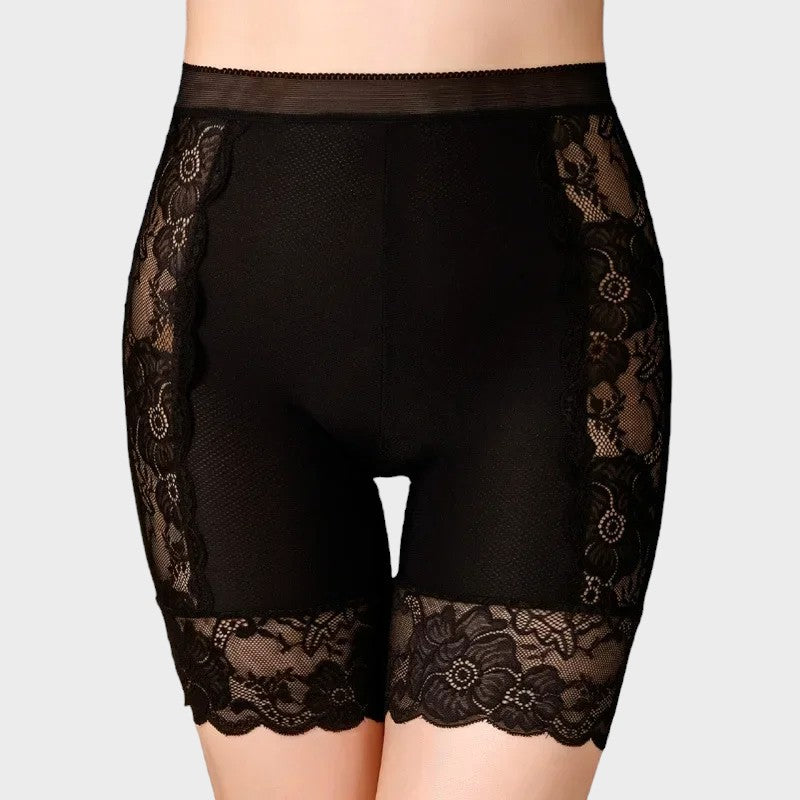 黒レースペチパンツ - ブラック / L