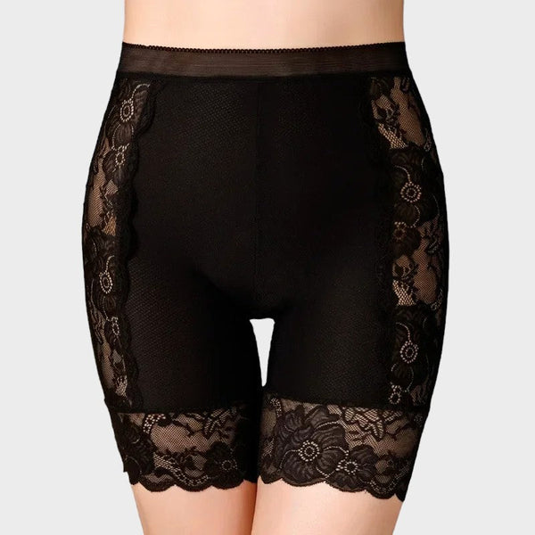 黒レースペチパンツ - ブラック / L