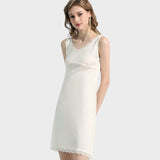 白レーススリップ