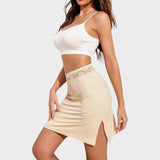 ベージュレースペチコート