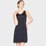 ブラックシルクスリップ - ブラック / M