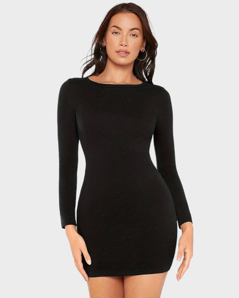 長袖スリップ - ブラック / S