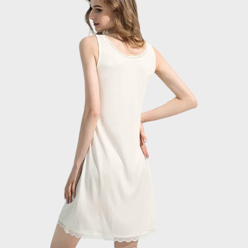 白レーススリップ