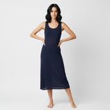 ネイビースリップ サイズ36〜48 - ブルー / M (115cm)