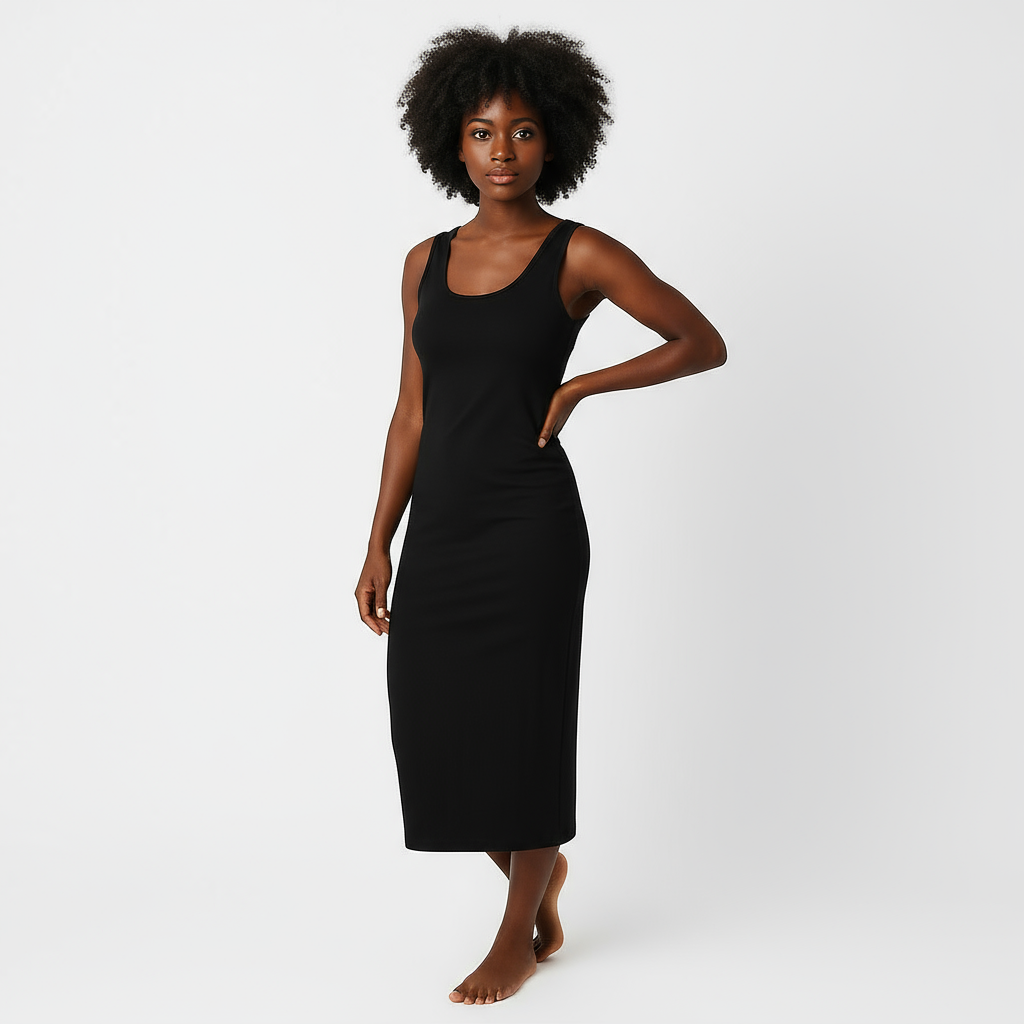 ロングブラックスリップ