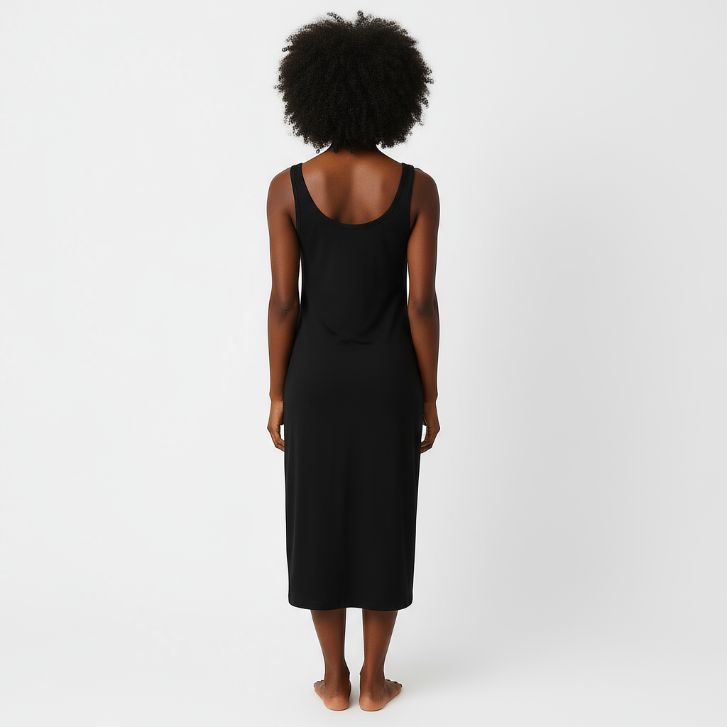 ロングブラックスリップ