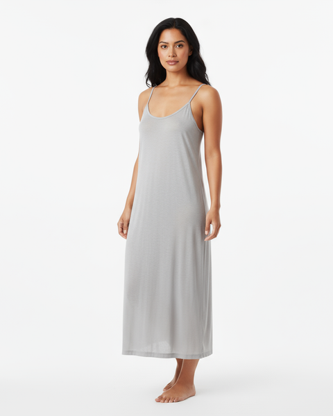 ロングインビジブルスリップ - グレー / M